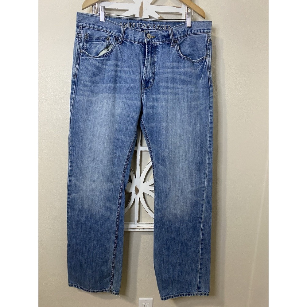 American Eagle Men's Jeans Low Rise Boot Cut Size 36x34 Cotton 09" *J316